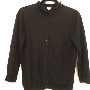 J. Crew black cotton cardigan size Small